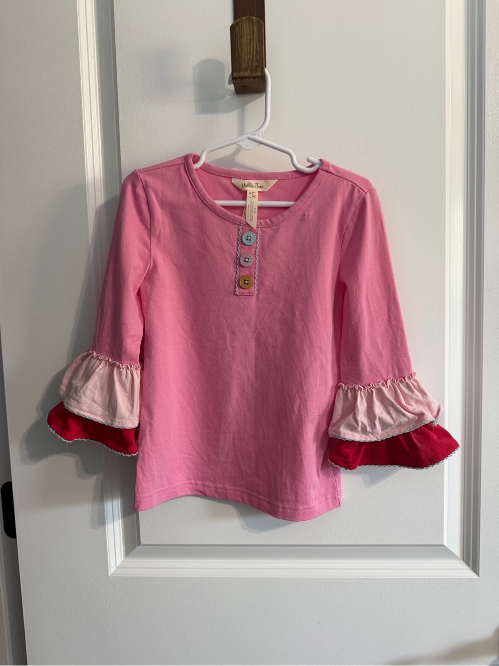Matilda Jane Pink Ruffle-Sleeve Girls' Top